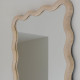 Miroir LUMIA en bois blanchi - H. 100 cm