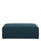 Pouf LOU en velours de coton pour canapé LOU - Bleu paon