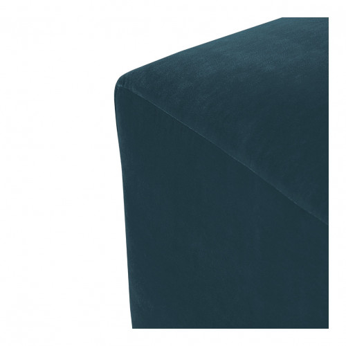 LOU Ottoman in cotton velvet for LOU sofa - Peacock blue
