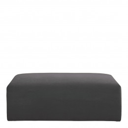 LOU Ottoman in Cotton Velvet for LOU Sofa - Dark Grey