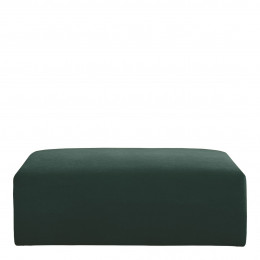LOU ottoman in cotton velvet for LOU sofa - Forest green