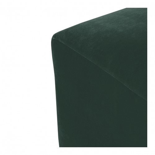 LOU ottoman in cotton velvet for LOU sofa - Forest green