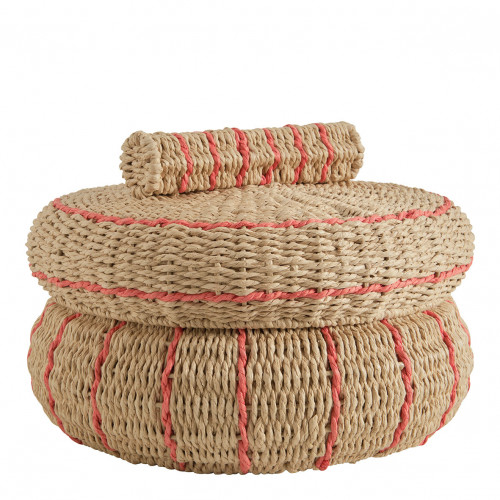 Set de 2 boîtes HOKA en corde de papier - Corail et vert Set de 2 boîtes HOKA en corde de papier - Corail et vert