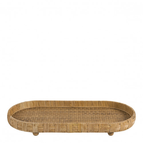 Set of 2 ÉLYA trays in rattan