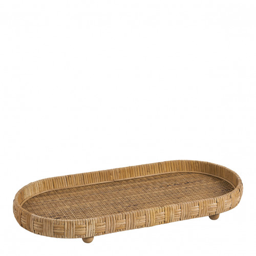 Set of 2 ÉLYA trays in rattan
