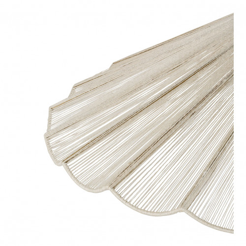 MARGUERITE pendant light in white jute and metal - ø 90 cm
