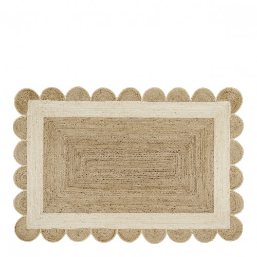 ÉNOLA jute rug - Natural and white - 200 x 300 cm