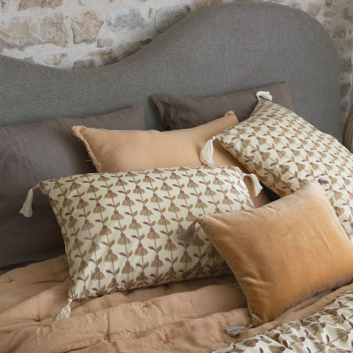 Tête de lit SÉRÉNA en tissu - Gris - 181 x 11 x 122 cm Tête de lit SÉRÉNA en tissu - Gris - 181 x 11 x 122 cm