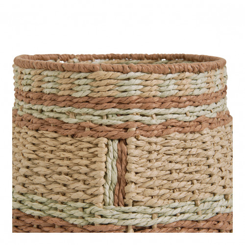 HOKA decorative vase in paper cord - Bronze and sea green - H. 40 cm