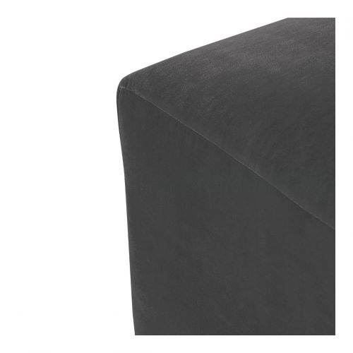 Pouf LOU en velours de coton pour canapé LOU - Gris foncé Pouf LOU en velours de coton pour canapé LOU - Gris foncé