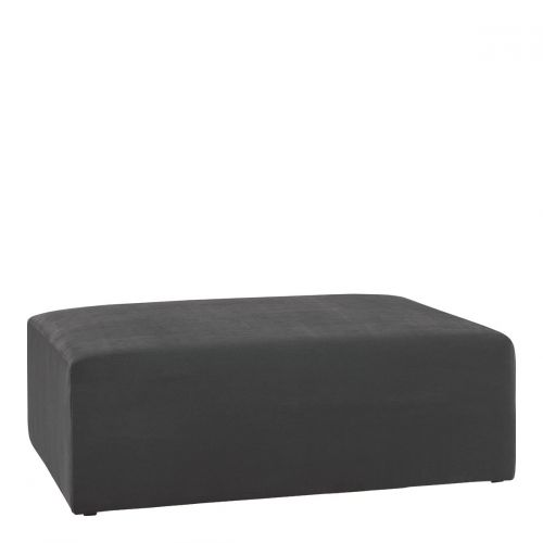 LOU Ottoman in Cotton Velvet for LOU Sofa - Dark Grey