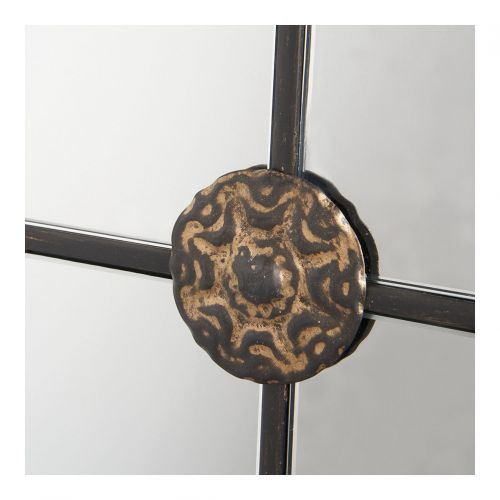 BASILE Mirror in black metal - H. 80 cm