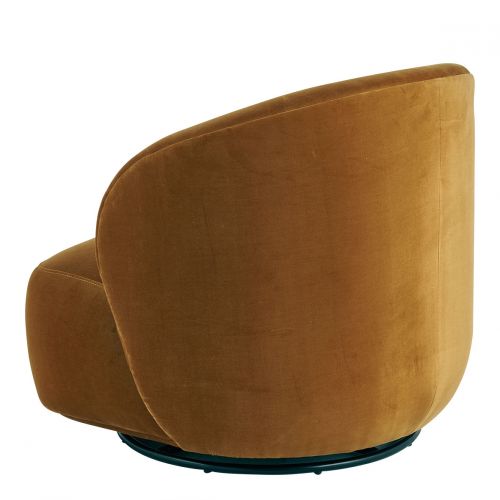 Fauteuil LISETTE en velours - Safran