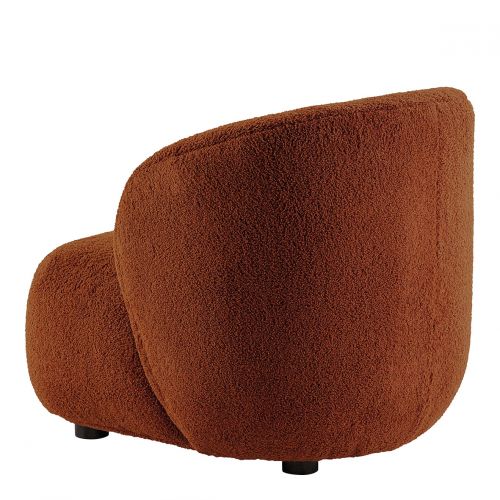 LISETTE Armchair in boucle - Terracotta - Small size