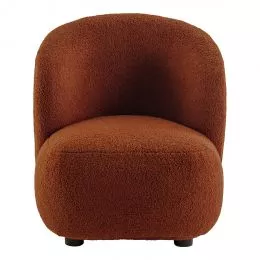 Fauteuil LISETTE en bouclette - Terracotta - Petit modèle