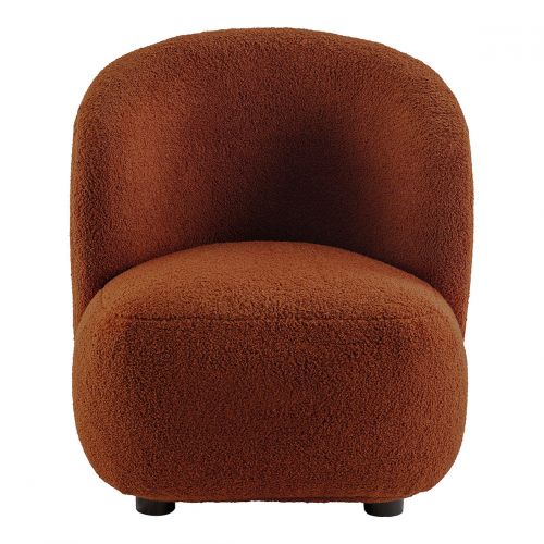 LISETTE Armchair in boucle - Terracotta - Small size