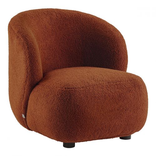 LISETTE Armchair in boucle - Terracotta - Small size