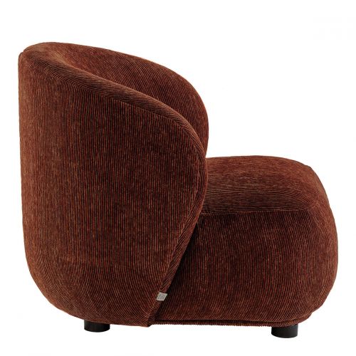 LISETTE Armchair in corduroy velvet - Brick red - Small size