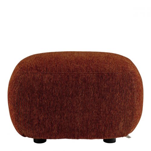 LISETTE Ottoman in corduroy velvet - Brick red