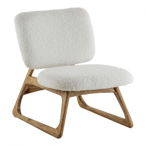 LINA Armchair in boucle - Cream