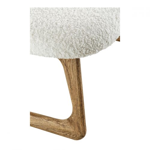 LINA Armchair in boucle - Cream