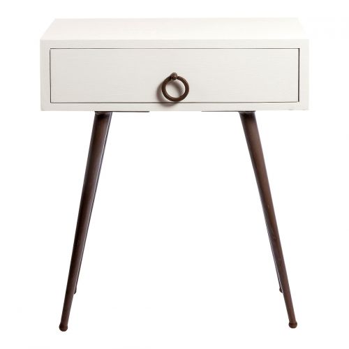 LOLA White Bedside Table