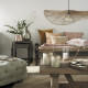 Housse de coussin FLORA coton - Rose - 60 x 40 cm