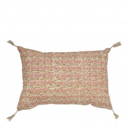 Housse de coussin FLORA coton - Rose - 60 x 40 cm