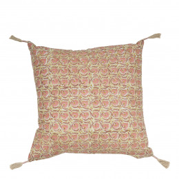 FLORA Cushion cover cotton - Pink - 50 x 50 cm