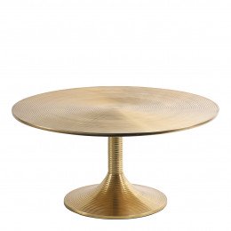 Table basse CHARLOTTE ronde en aluminium - ø 77 x 38 cm