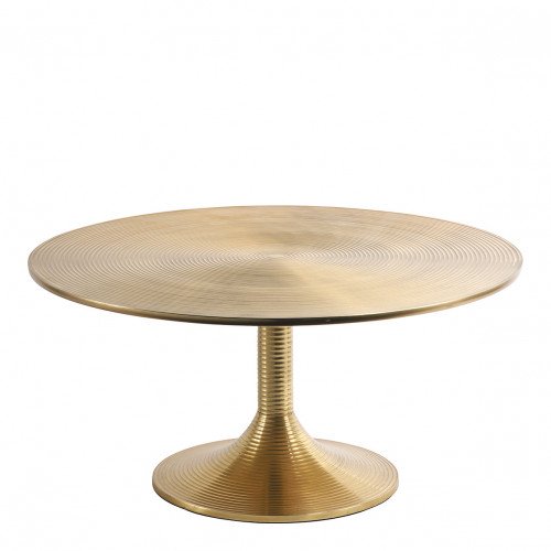 Table basse CHARLOTTE ronde en aluminium - ø 77 x 38 cm Table basse CHARLOTTE ronde en aluminium - ø 77 x 38 cm