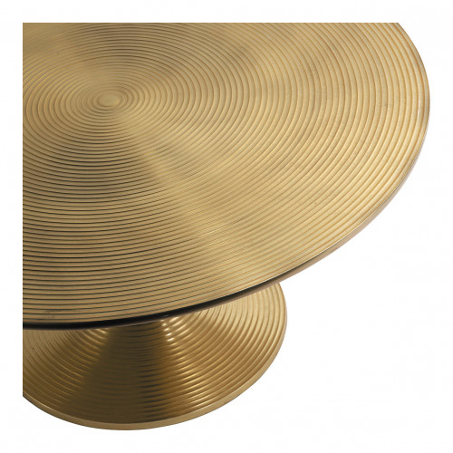 CHARLOTTE Round coffee table in aluminum - ø 77 x 38 cm