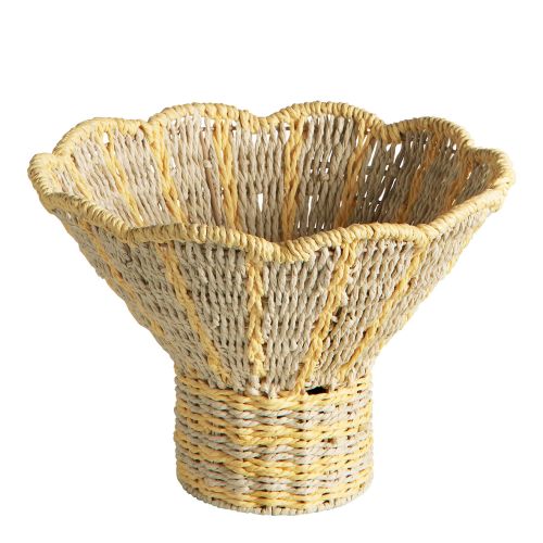 HOKA Decorative Bowl in Paper Cord - Natural and Curry - ø 36 cm