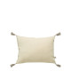 Housse de coussin MATTÉO en velours de coton et lin - Vanille - 30 x 40 cm