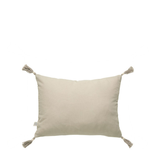 Housse de coussin MATTÉO en velours de coton et lin - Vanille - 30 x 40 cm