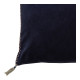 Housse de coussin MATTÉO en velours de coton et lin - Bleu de Minuit - 60 x 40 cm