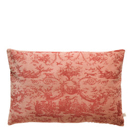 LOUIS Cushion cover in cotton velvet - Pink - 60 x 40 cm