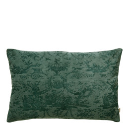 LOUIS Cushion Cover in Cotton Velvet - Celadon - 60 x 40 cm