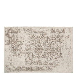 DAVIO Rug in Cotton and Jute - Khaki and White - 200 x 300 cm