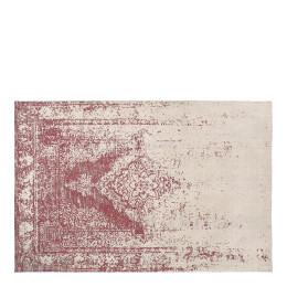 DAVIO Rug in Cotton and Jute - Terracotta and White - 200 x 300 cm