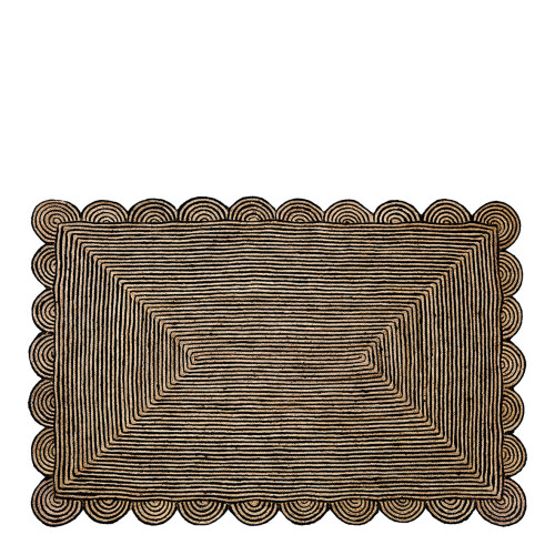 APALA Rug in Jute - Natural and Black - 200 x 300 cm
