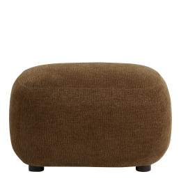 LISETTE Ottoman in marbled velvet fabric - Tobacco
