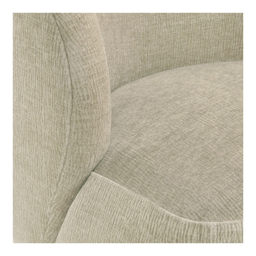 Fauteuil tournant LISETTE en tissu velours marbré - Dune