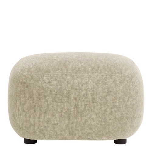 LISETTE Pouf in Marbled Velvet Fabric - Dune