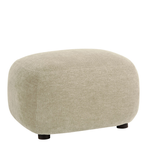 Pouf LISETTE en tissu velours marbré - Dune