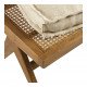 Banc MENA et matelas en lin - Écru