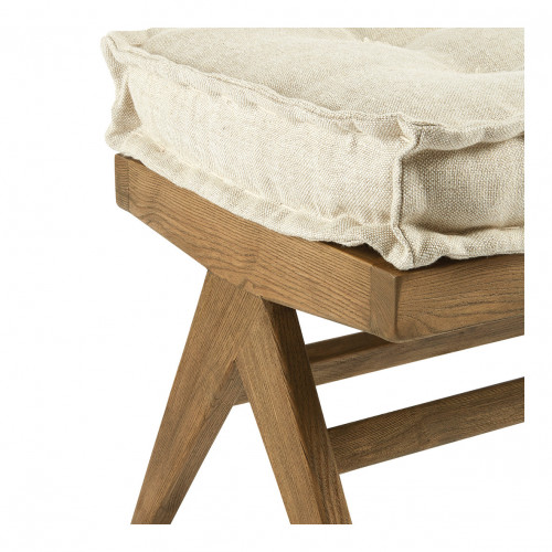 MENA Bench with linen mattress - Ecru
