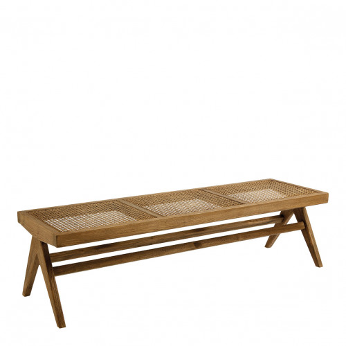 MENA Bench with linen mattress - Ecru