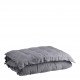 Futon LÉA lin - 180 x 80 cm - Gris