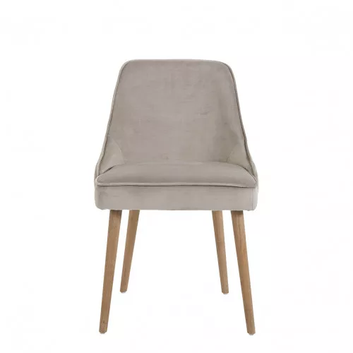 Chaise MARCUS en velours - Grège
